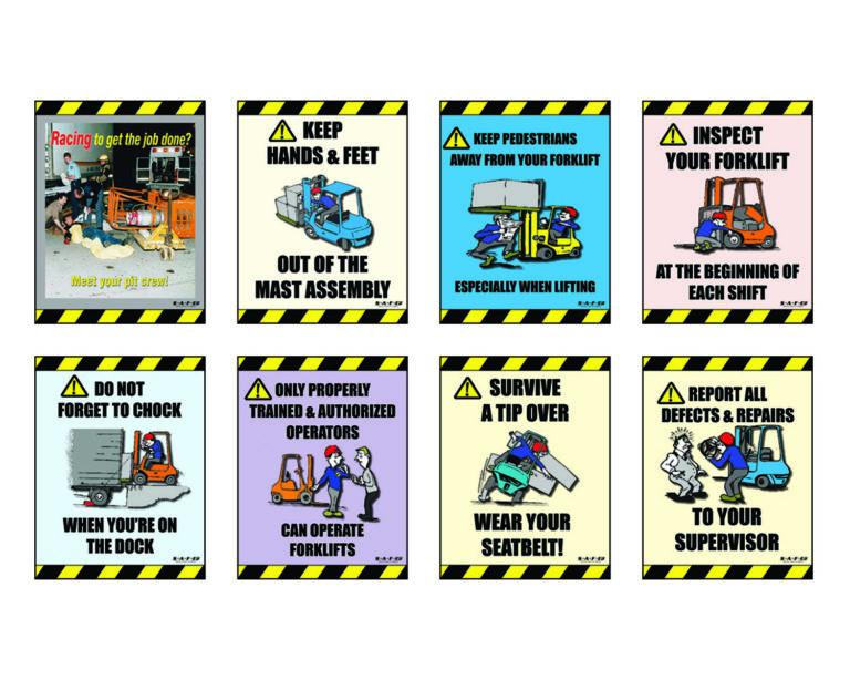 Forklift Safety Posters from SAFE LIFT 2 by Forklift Training Systems