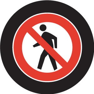 No Pedestrians Sign